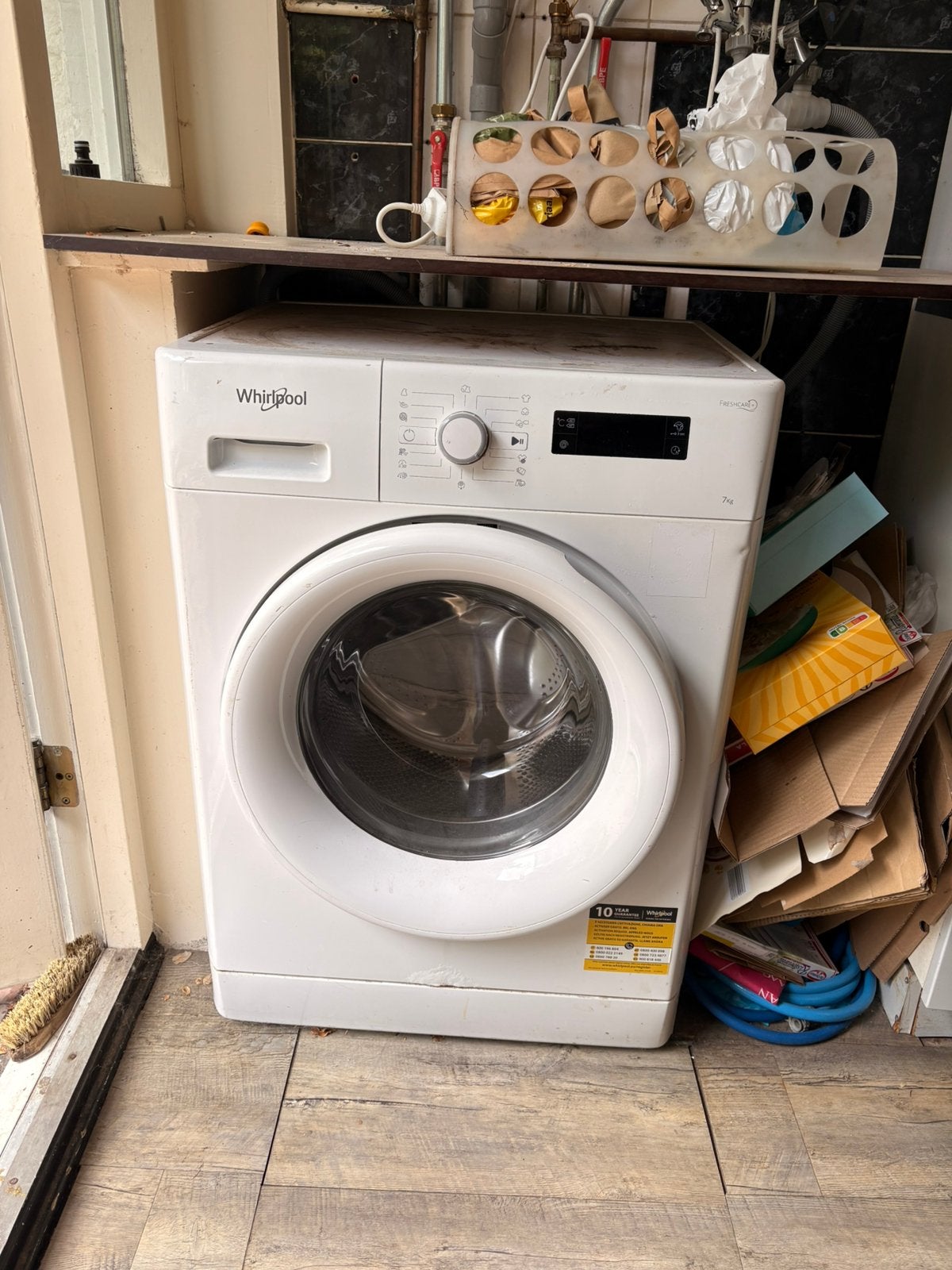 Whirlpool wasmachine, Ophalen, Zo goed als nieuw, 85 tot 90 cm, 1200 tot 1600 toeren