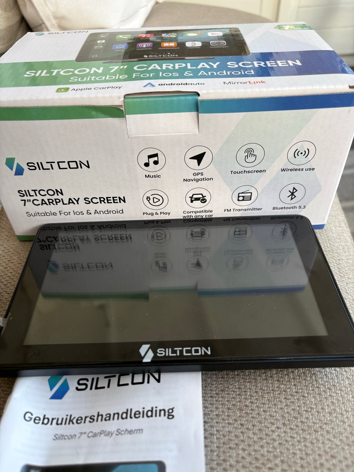 Siltcon 7" Carplay Scherm - Geschikt voor iOS & Android, Auto diversen, Ophalen of Verzenden, Zo goed als nieuw
