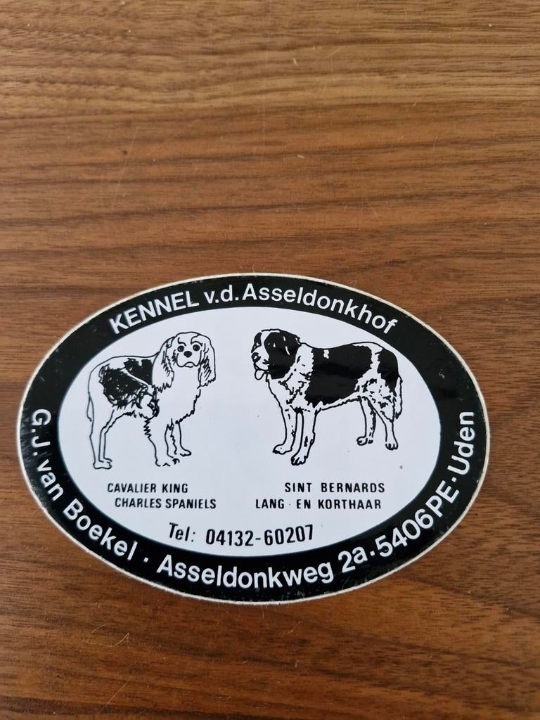 7013 Sticker Kennel v.d. Asseldonkhof Uden, Ophalen of Verzenden, Zo goed als nieuw