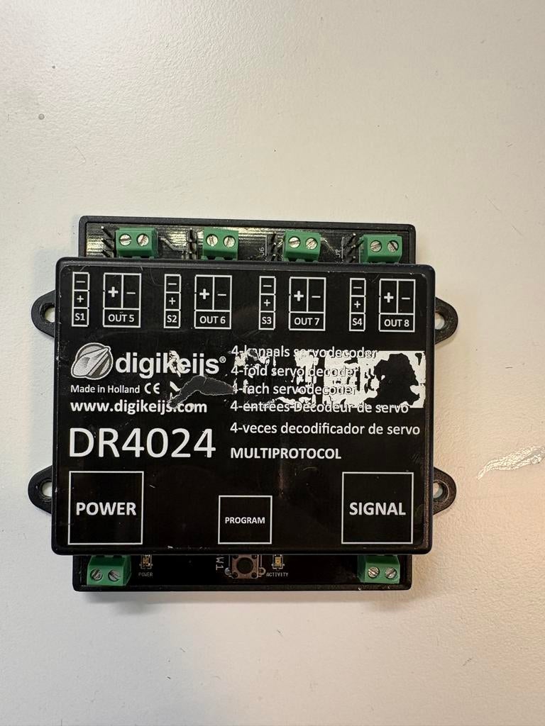 Digikeijs DR4024 multiprotocol 4-kanaals servodecoder, Overige merken, Gebruikt, Gelijkstroom, Overige typen