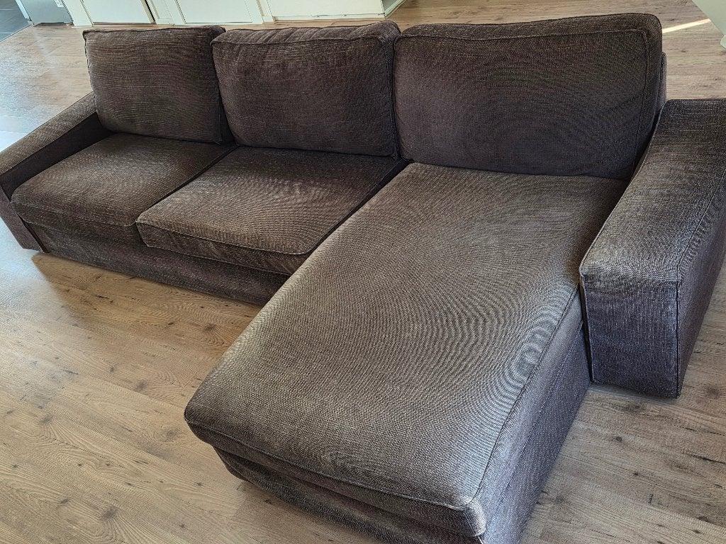 IKEA KIVIK 4-zits loungebank met chaise longue+Optie kussens, Ophalen, Stof, Gebruikt, 300 cm of meer