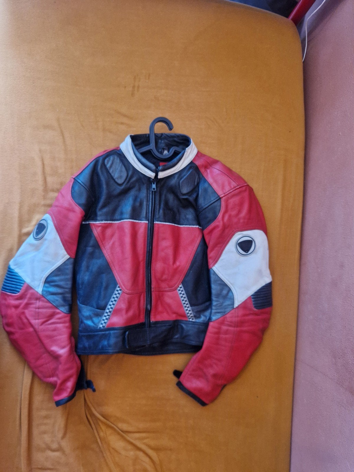Vintage Schuh motorpak (jas + broek) jaren '80 - S/M, Ophalen of Verzenden, Tweedehands, Kinderen, Jas | leer