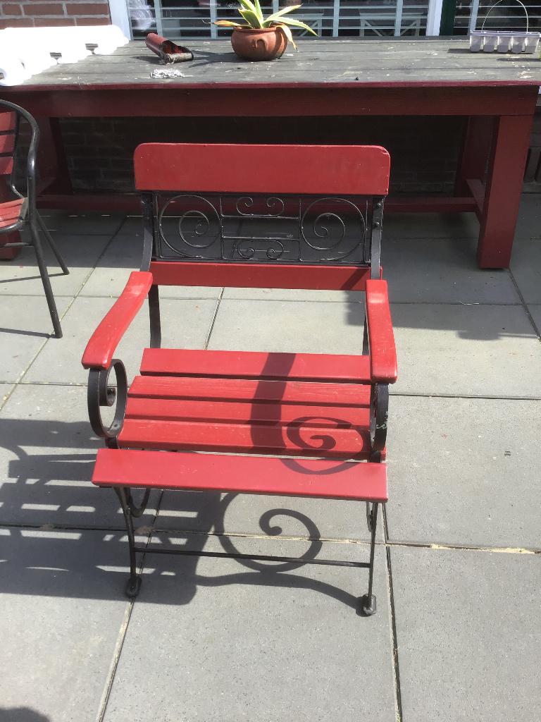 4 tuinstoelen, Ophalen, Gebruikt, Overige materialen