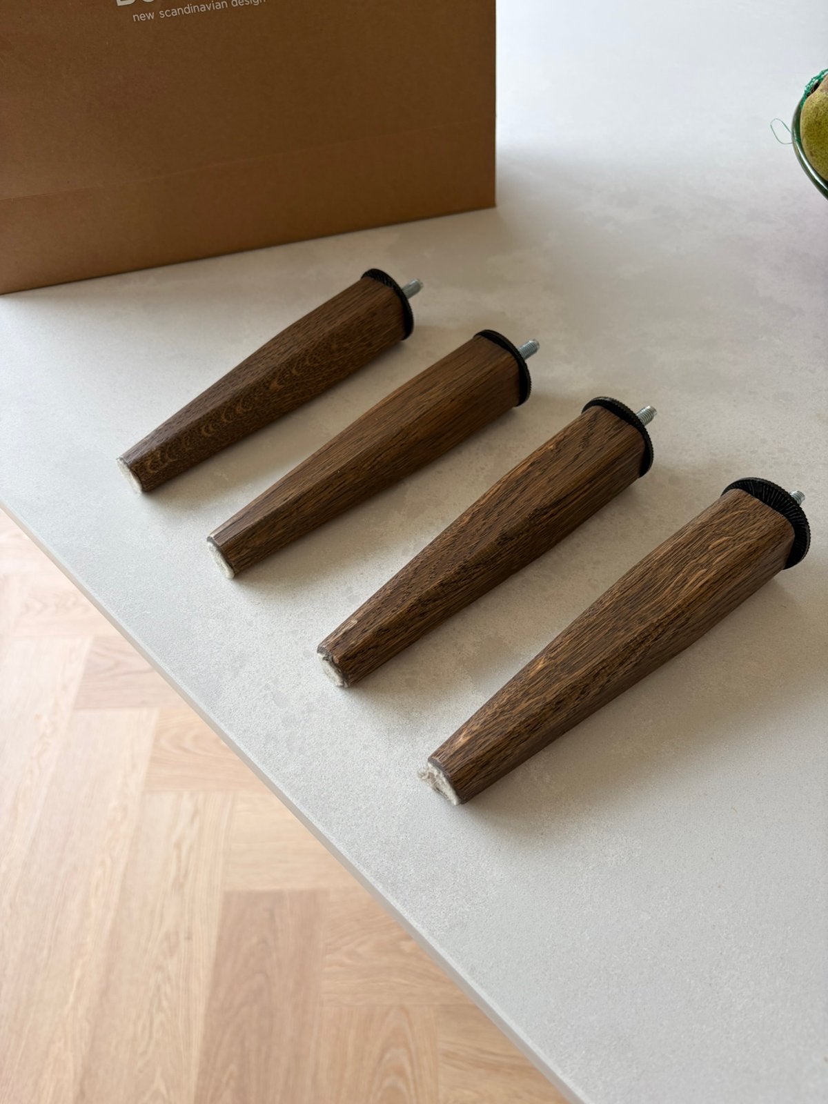 Bolia Veneda poten donker geolied eiken massief (4 stuks), Ophalen of Verzenden, Nieuw