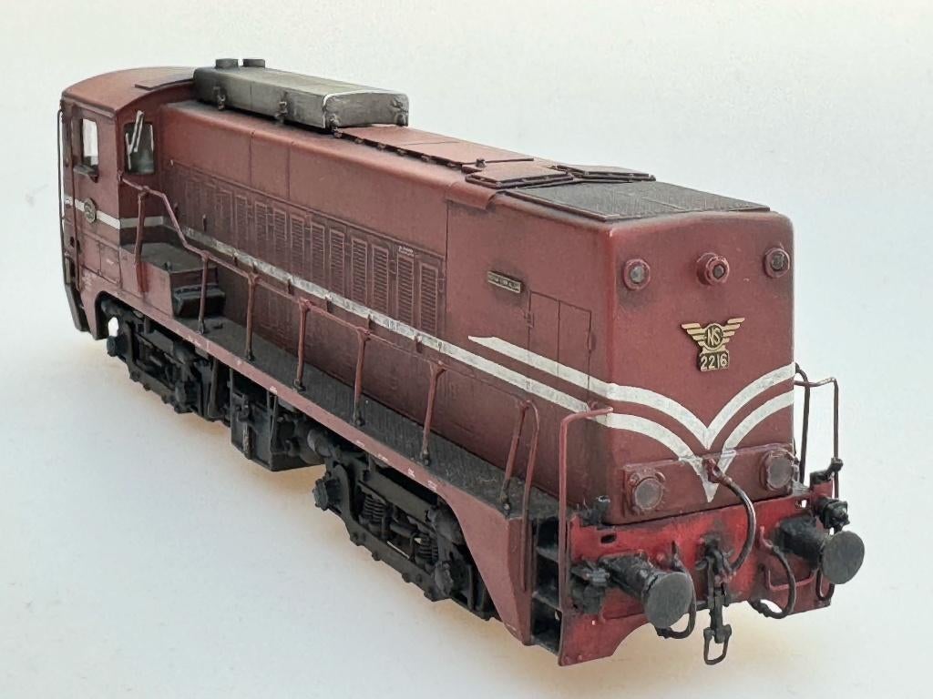 NS 2216 dieselloc geweatherd (Philotrain 870/64-4B), Hobby en Vrije tijd, Modeltreinen | H0, Overige merken, Ophalen of Verzenden