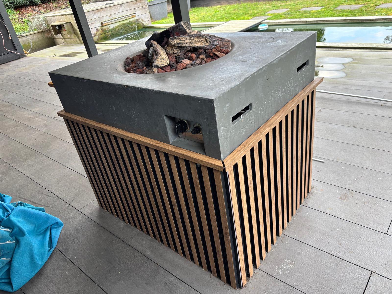 Luxe design vuurtafel op gas, Ophalen, Gebruikt
