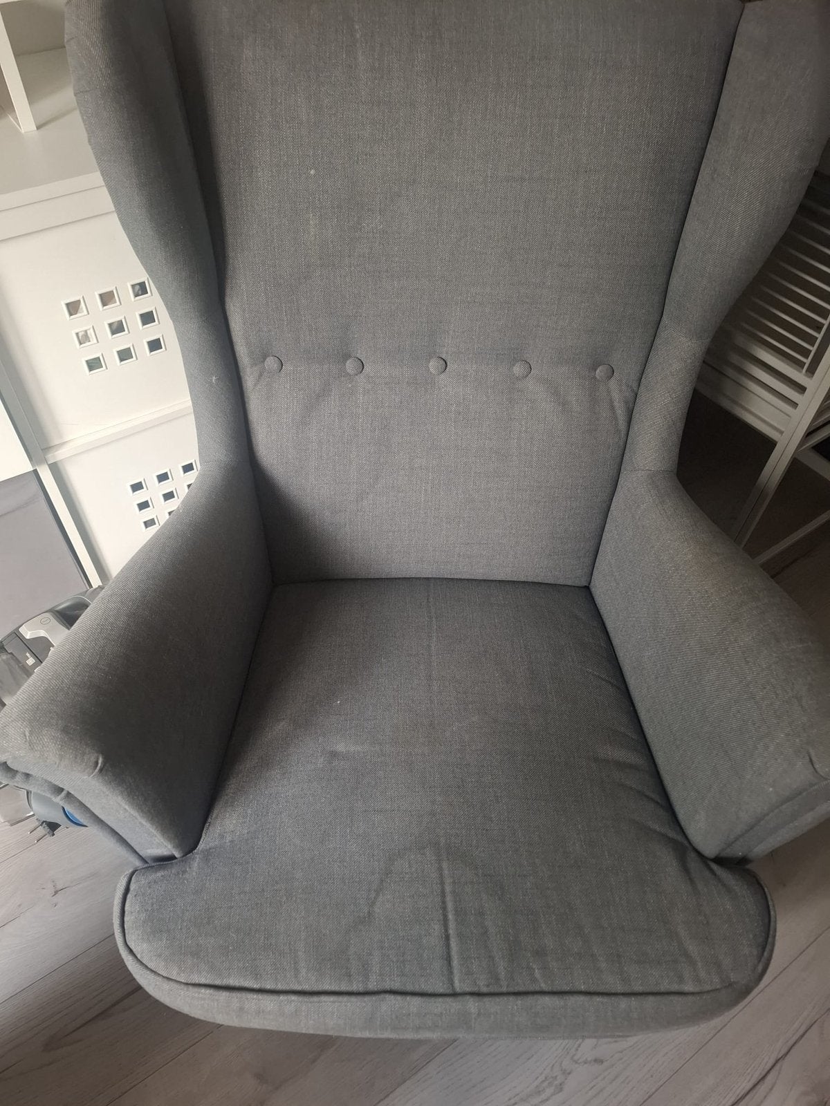 Grijze fauteuil, Ophalen, Gebruikt, 75 tot 100 cm, 50 tot 75 cm