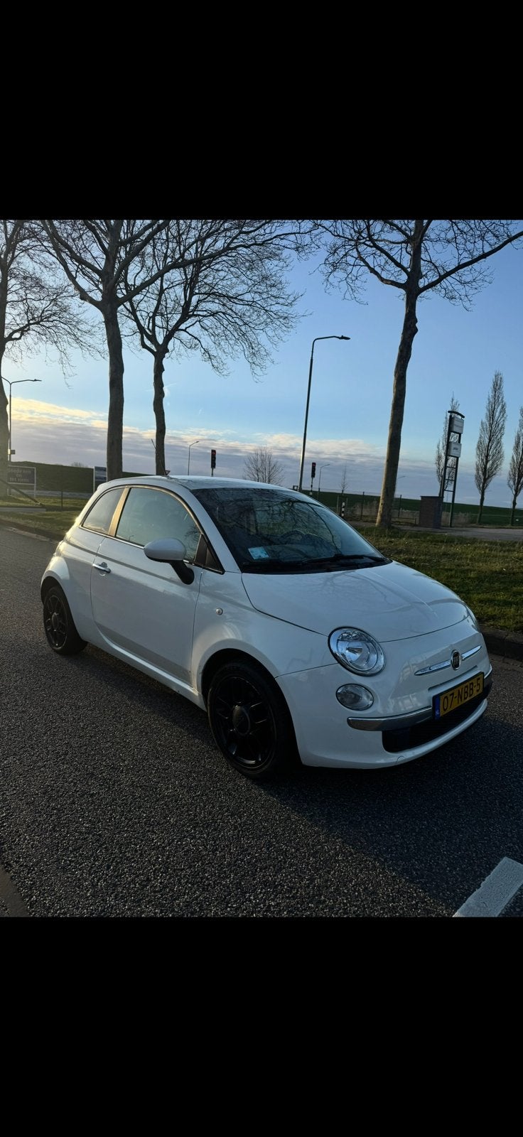 Fiat 500 1.2 AUT 51KW 2010 Wit, 1242 cc, 4 cilinders, Wit, Origineel Nederlands