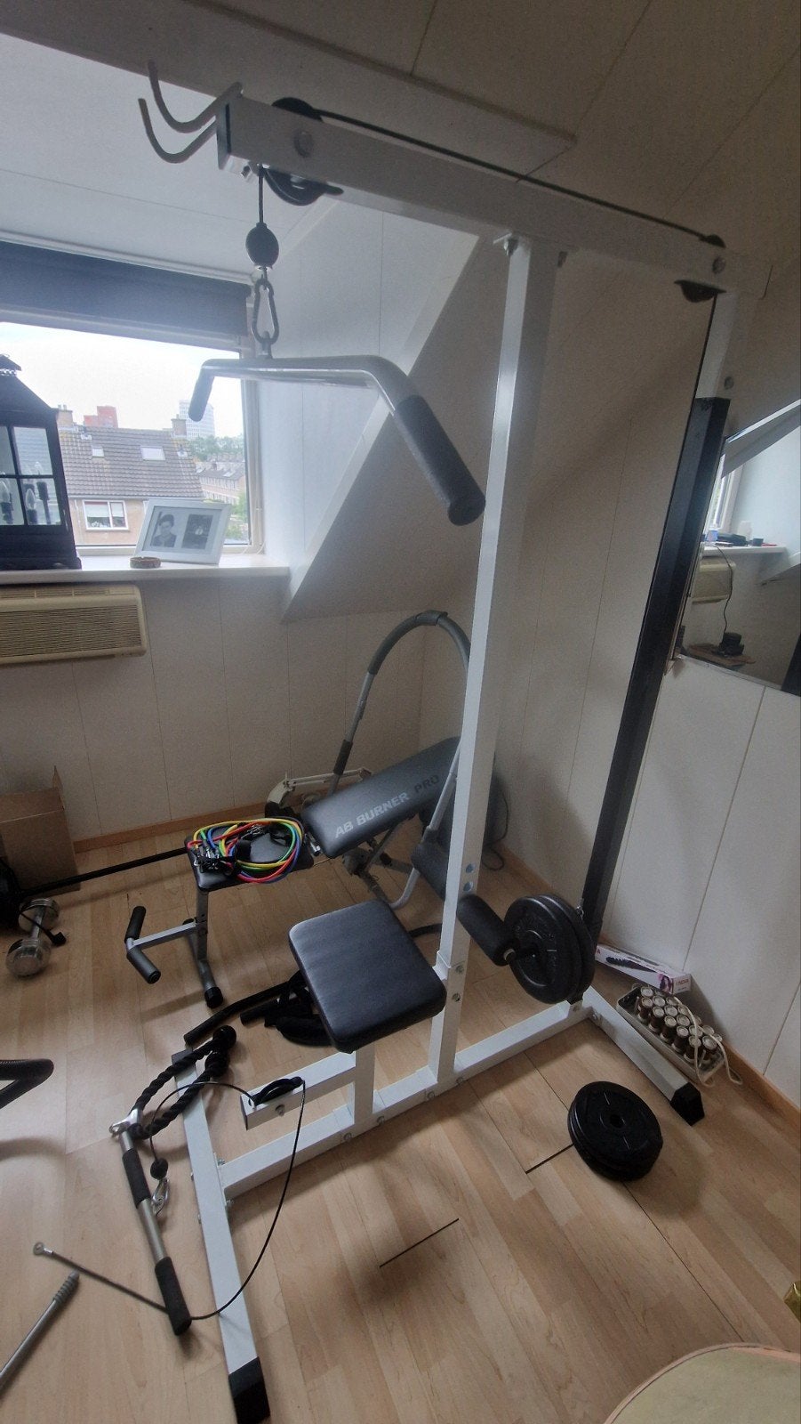 Complete Lat fitness apparaat tekoop, Sport en Fitness, Ophalen, Zo goed als nieuw, Krachtstation