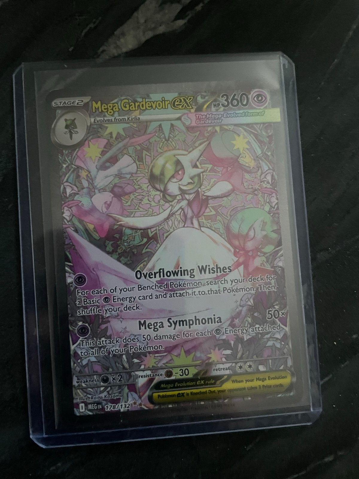Mega Gardevoir EX SIR 178/132 Pokémon Kaart, Verzenden, Zo goed als nieuw, Losse kaart, Foil