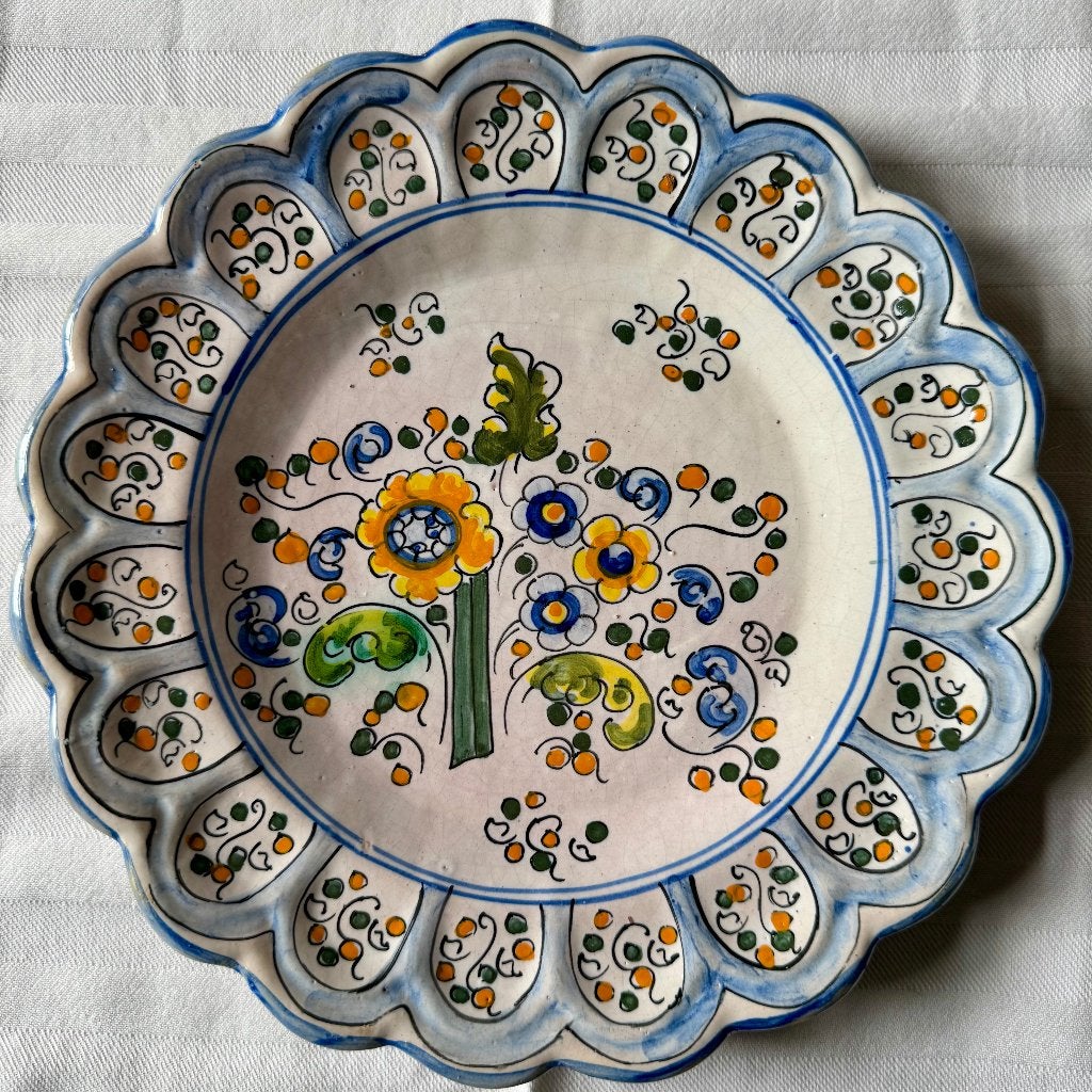 Vintage bord Saso Talavera de la Reina, majolica 1940-1970, Antiek en Kunst, Ophalen of Verzenden