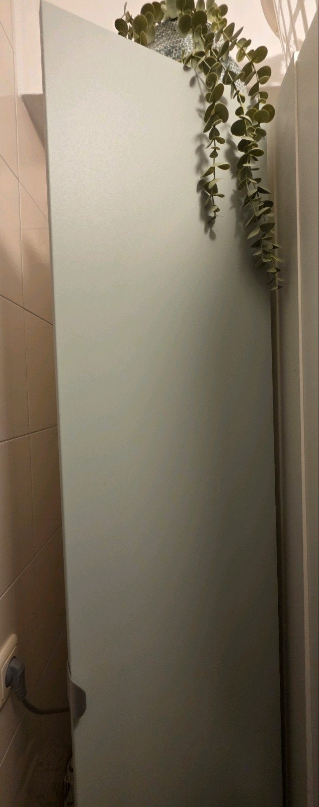IKEA ENHET Badkamerkast met groene deur 30x32x180 cm, Ophalen, (Half)hoge kast, Minder dan 50 cm, 150 tot 200 cm