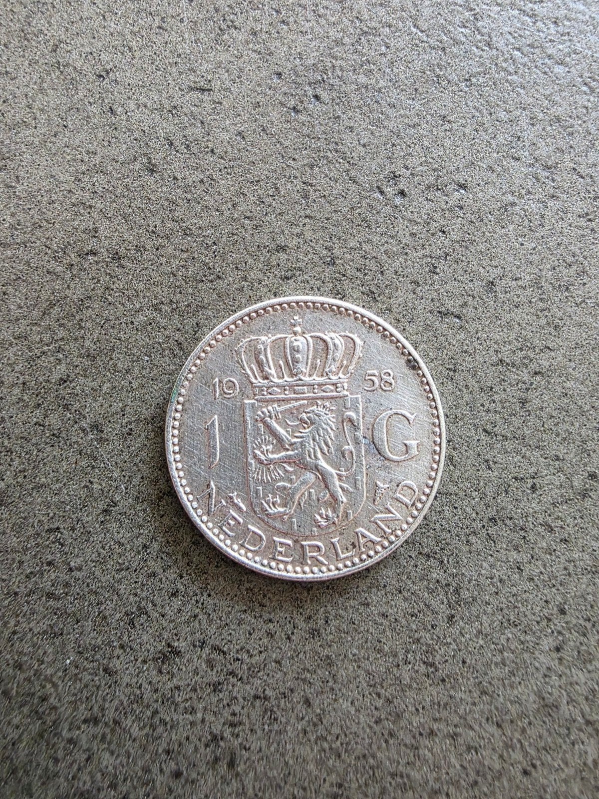Zilveren 1 Gulden Munt Koningin Juliana 1958, 1 gulden, Koningin Juliana, Zilver, Ophalen of Verzenden