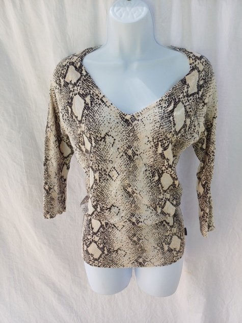 Leuk dames shirt, 3/4e mouw, slangenprint mt M merk Watcher, Maat 38/40 (M), ., Ophalen of Verzenden, Zo goed als nieuw