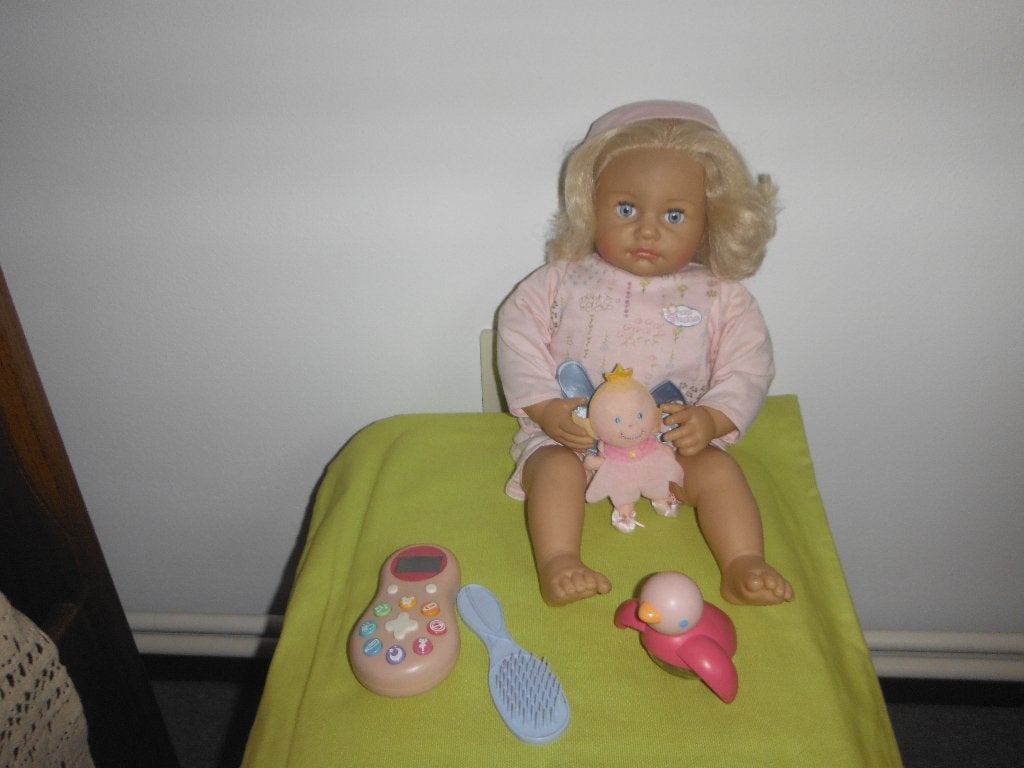 Baby sunshine interactief  met acc en heel veel functie,s, Kinderen en Baby's, Ophalen, Zo goed als nieuw, Babypop