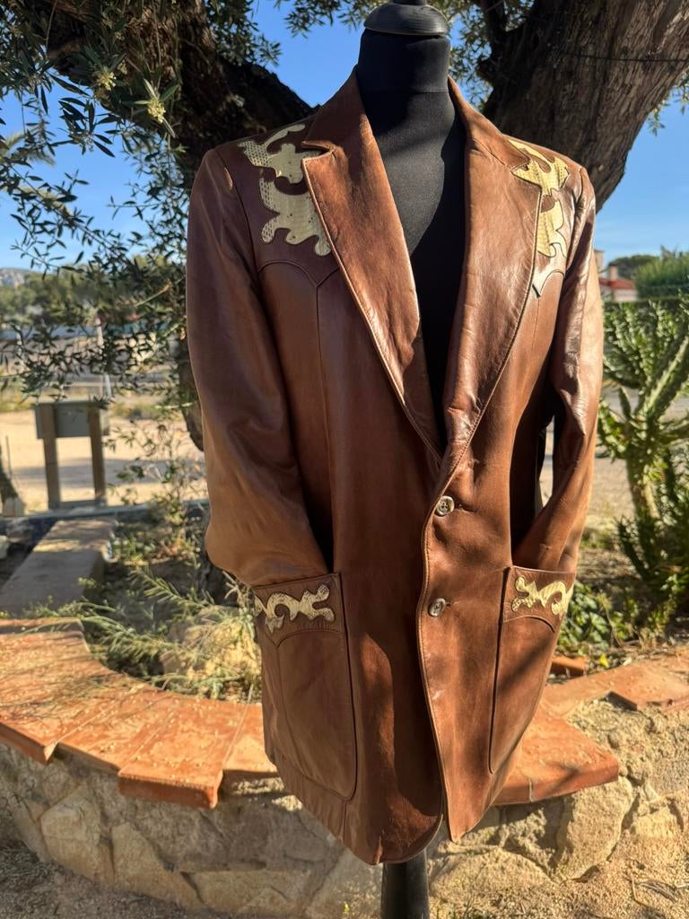 Handgemaakte Scullly Leatherwear Cowboy Jas uit Californië, Kleding | Dames, Ophalen of Verzenden, Gedragen