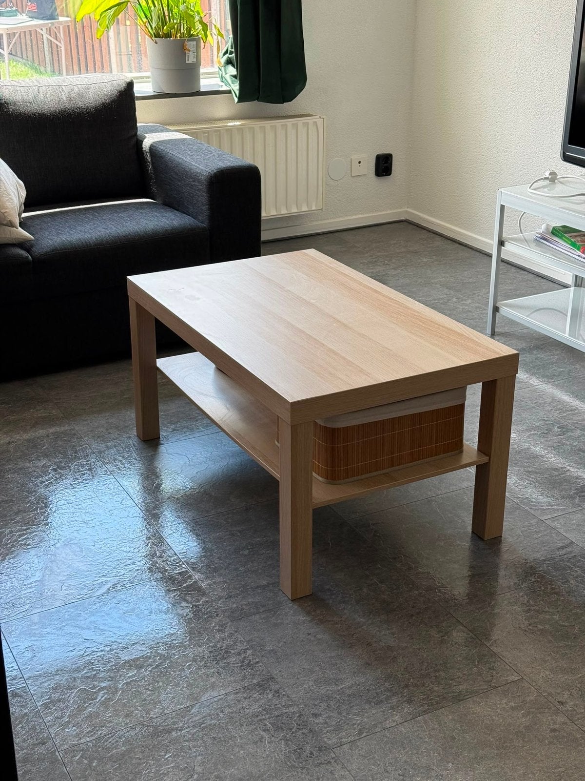 Salontafel met opbergruimte - Licht hout, Huis en Inrichting, Tafels | Salontafels, Ophalen, Gebruikt, 100 tot 150 cm, 50 tot 100 cm