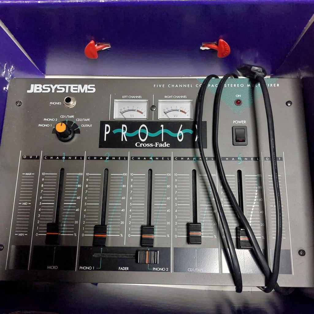 JB Systems PRO 16 Cross-Fade 5-kanaals Stereo Multimixer, Muziek en Instrumenten, Mengpanelen, Ophalen of Verzenden, Gebruikt