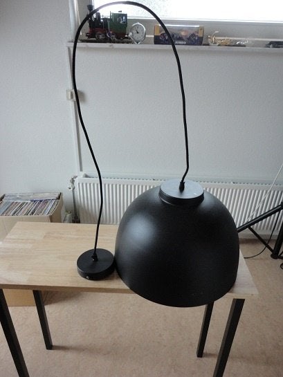 Zwarte Hanglamp, Ophalen, Zo goed als nieuw, Metaal, 75 cm of meer