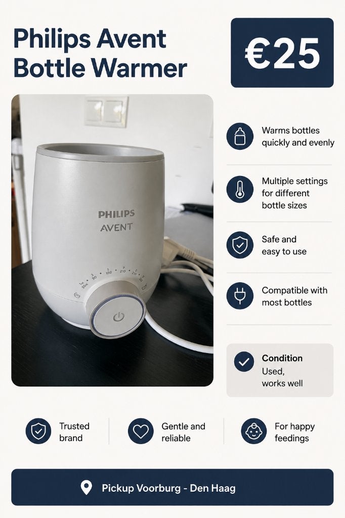 Philips Avent Bottle Warmer, Ophalen, Zo goed als nieuw, Flessen- of potjesverwarmer, Philips Avent