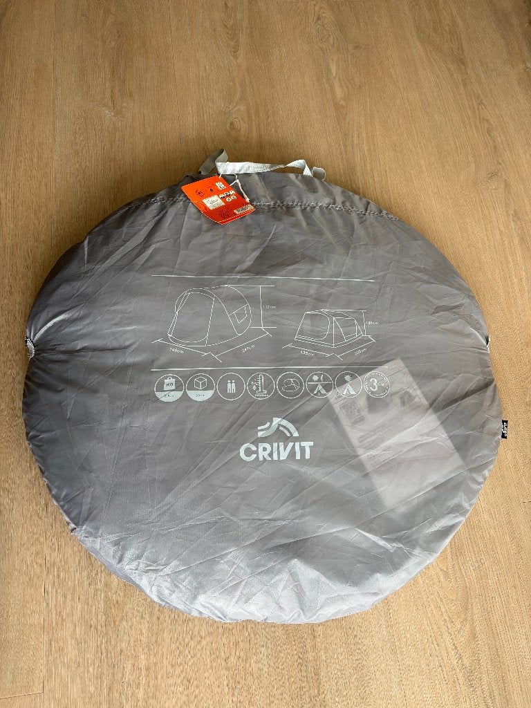2-PERSOOONS POP-UP TENT (NIEUW), Caravans en Kamperen, Ophalen, Nieuw, Tot en met 2