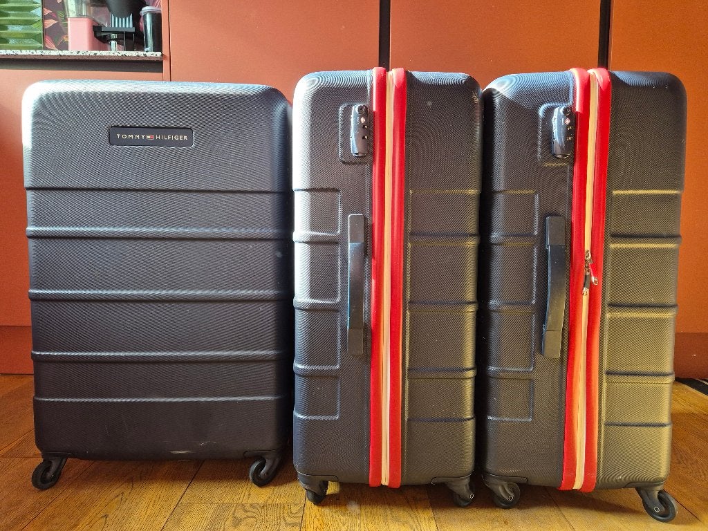 Tommy Hilfiger suitcase xxl(3pc), Ophalen, Gebruikt, 70 cm of meer, Slot
