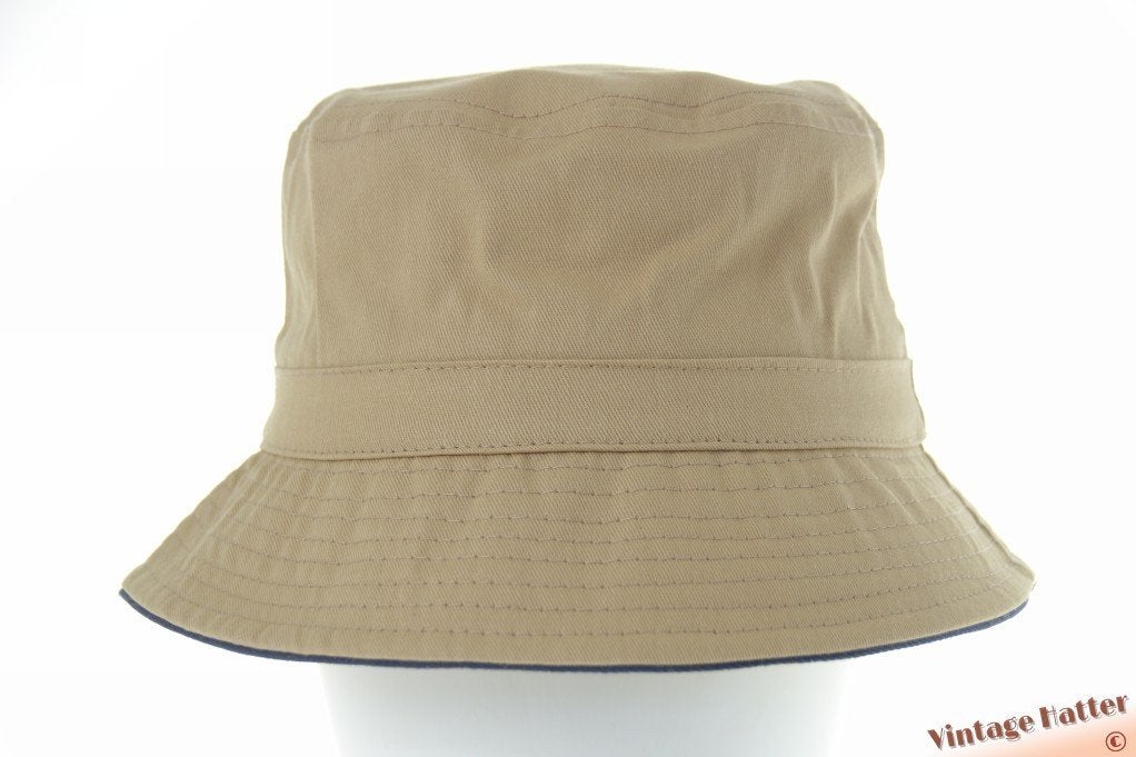Zomer safari of buckethoed beige met blauw randje 58, 59, 60, Ophalen of Verzenden, Nieuw, 58 cm (L, 7¼ inch) of meer, Hoed