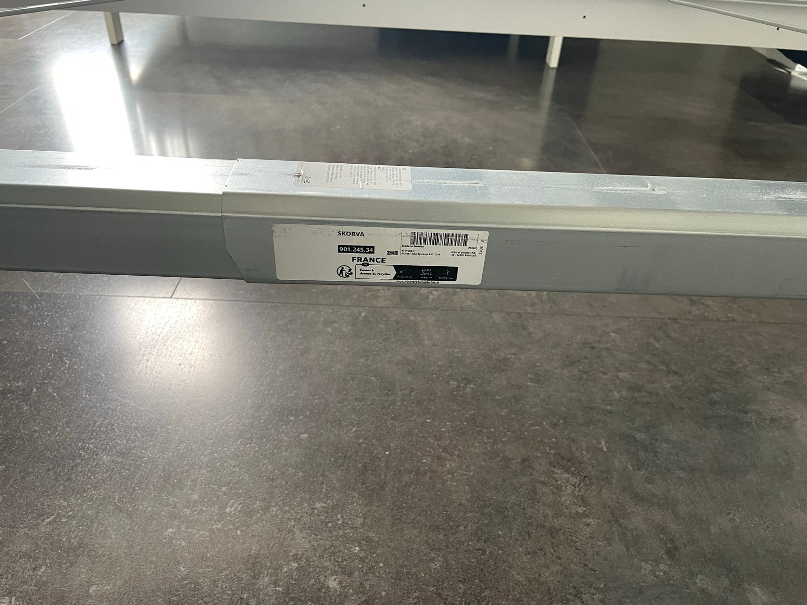 IKEA Malm bedframe wit 160*200 cm met Skörva middenbalk, Ophalen, Gebruikt, Wit, Tweepersoons
