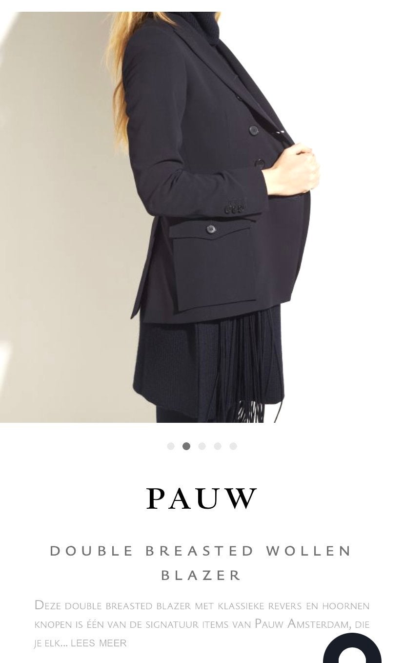 Pauw Double Breasted Blazer Zwart 36 S mt 1, Zwart, Ophalen of Verzenden, Zo goed als nieuw, Jasje