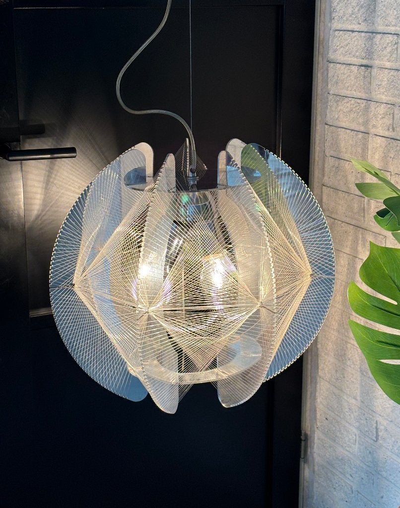 Retro/vintage Space Age hanglamp, Paul Secon, jaren 70, Huis en Inrichting, Ophalen, Gebruikt, Kunststof, E27 (groot)