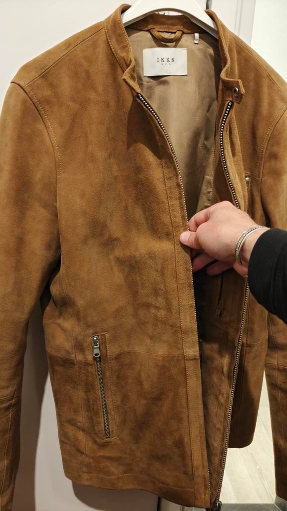 Suede leren jas IKKS (NIEUW), Ophalen of Verzenden, Nieuw, Bruin