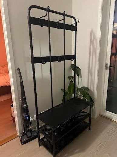 IKEA Pinnig kapstok met bankje en schoenenrek, Ophalen, Gebruikt, Metaal, Staande kapstok