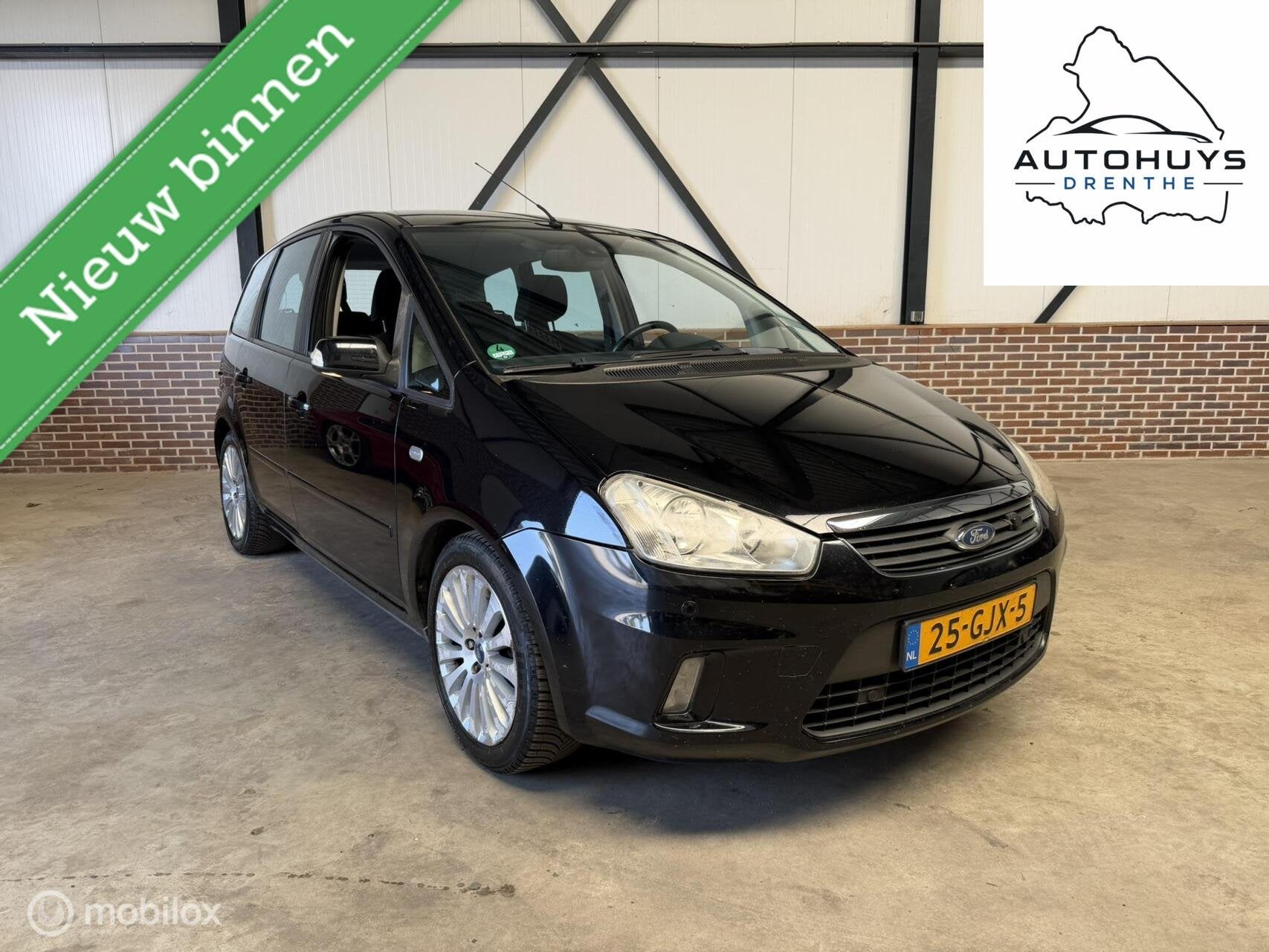 Ford C-Max 1.8-16V Titanium Flexifuel Nieuwe APK, Voorwielaandrijving, Gebruikt, Zwart, 4 cilinders