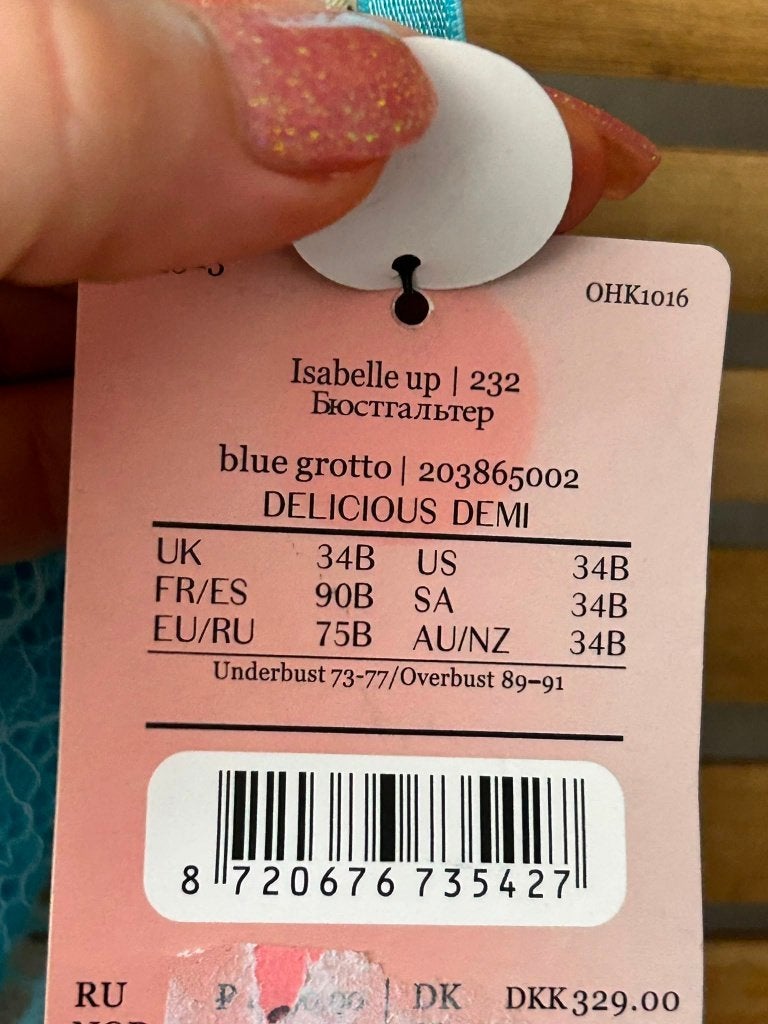 Hunkemöller Isabelle Bh Blauw - 75B, Hunkemöller, Ophalen of Verzenden, Blauw, BH