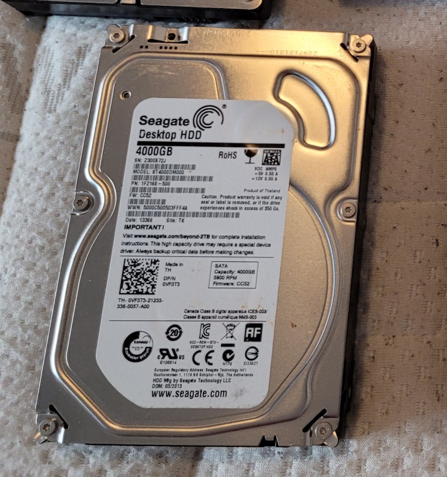 Seagate 4tb harde schijf, Ophalen, Desktop, USB
