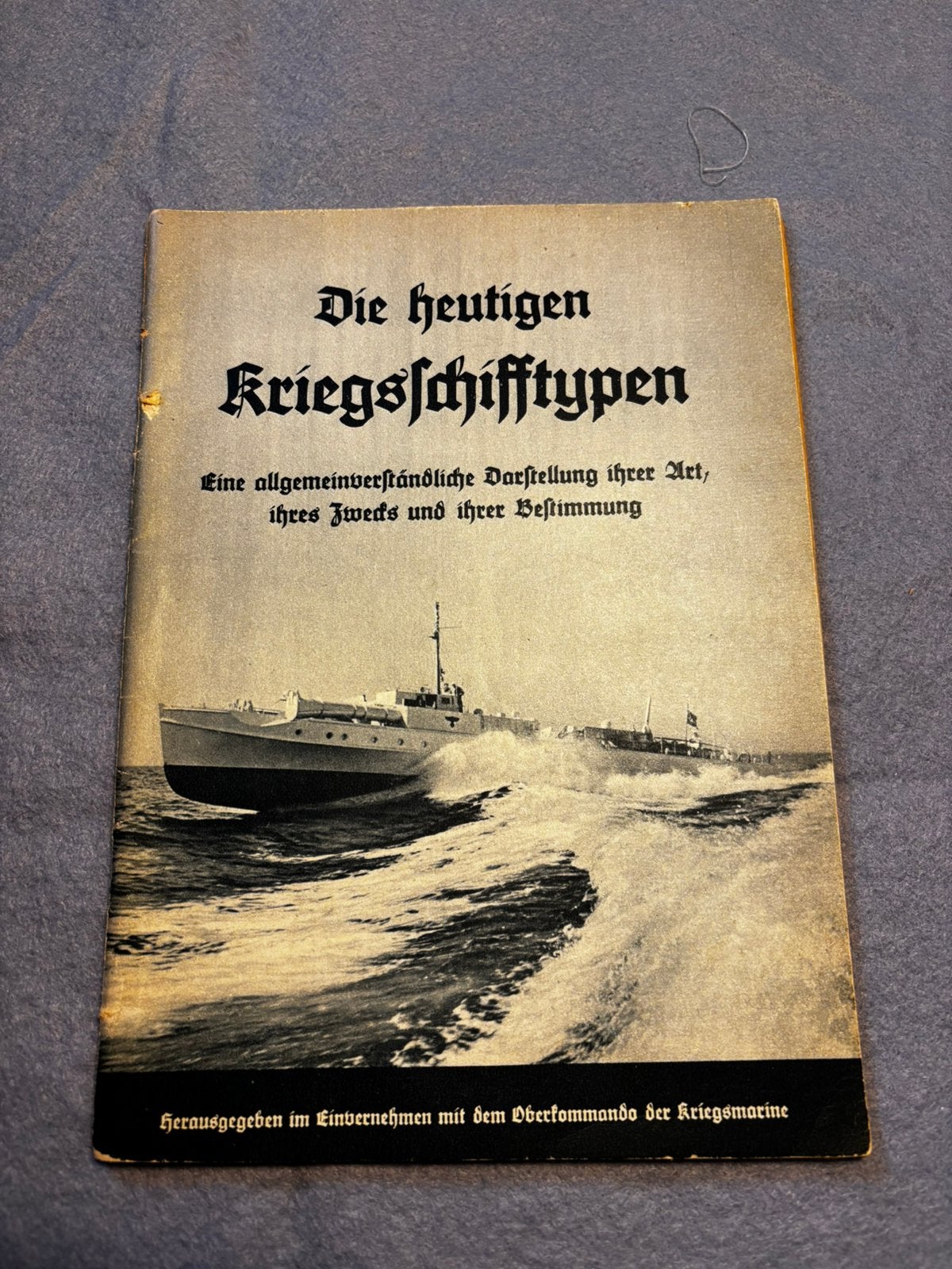 Kriegsmarine “kriegsschifftypen” boekje, Verzamelen, Ophalen of Verzenden, Marine, Duitsland, Boek of Tijdschrift