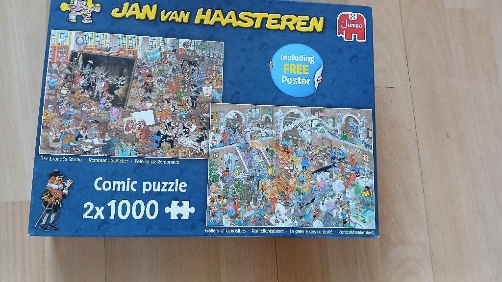 PUZZEL REMBRANDTS STUDIO&RARITEITS KABINET JV HAASTEREN, Ophalen of Verzenden, 500 t/m 1500 stukjes, Zo goed als nieuw, Legpuzzel