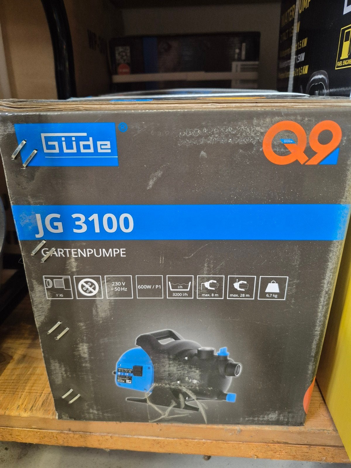 Güde JG 3100 Tuinpomp - 600W, 3200 l/u, max. 28m nieuw, Tuin en Terras, Ophalen of Verzenden, Nieuw, Elektrisch, Besproeiingspomp