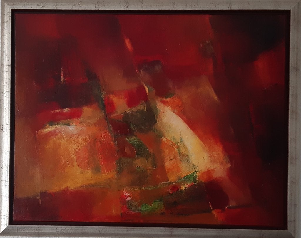 Prachtig schilderij, Ophalen, Doek, Expressionistisch, Bijzondere lijst