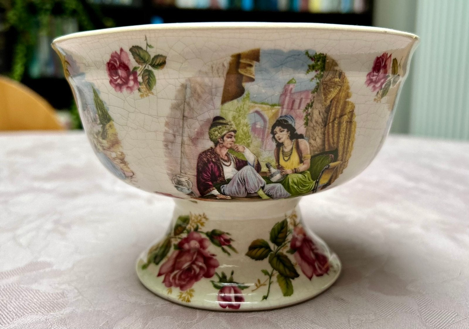 Kastkom met oosterse afbeeldingen, Antiek en Kunst, Ophalen of Verzenden