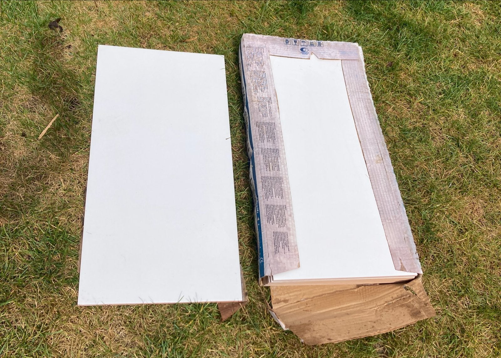 8 Nieuwe witte matte wandtegels 60x30cm, Tuin en Terras, Ophalen, Keramiek, Nieuw, Minder dan 5 m²