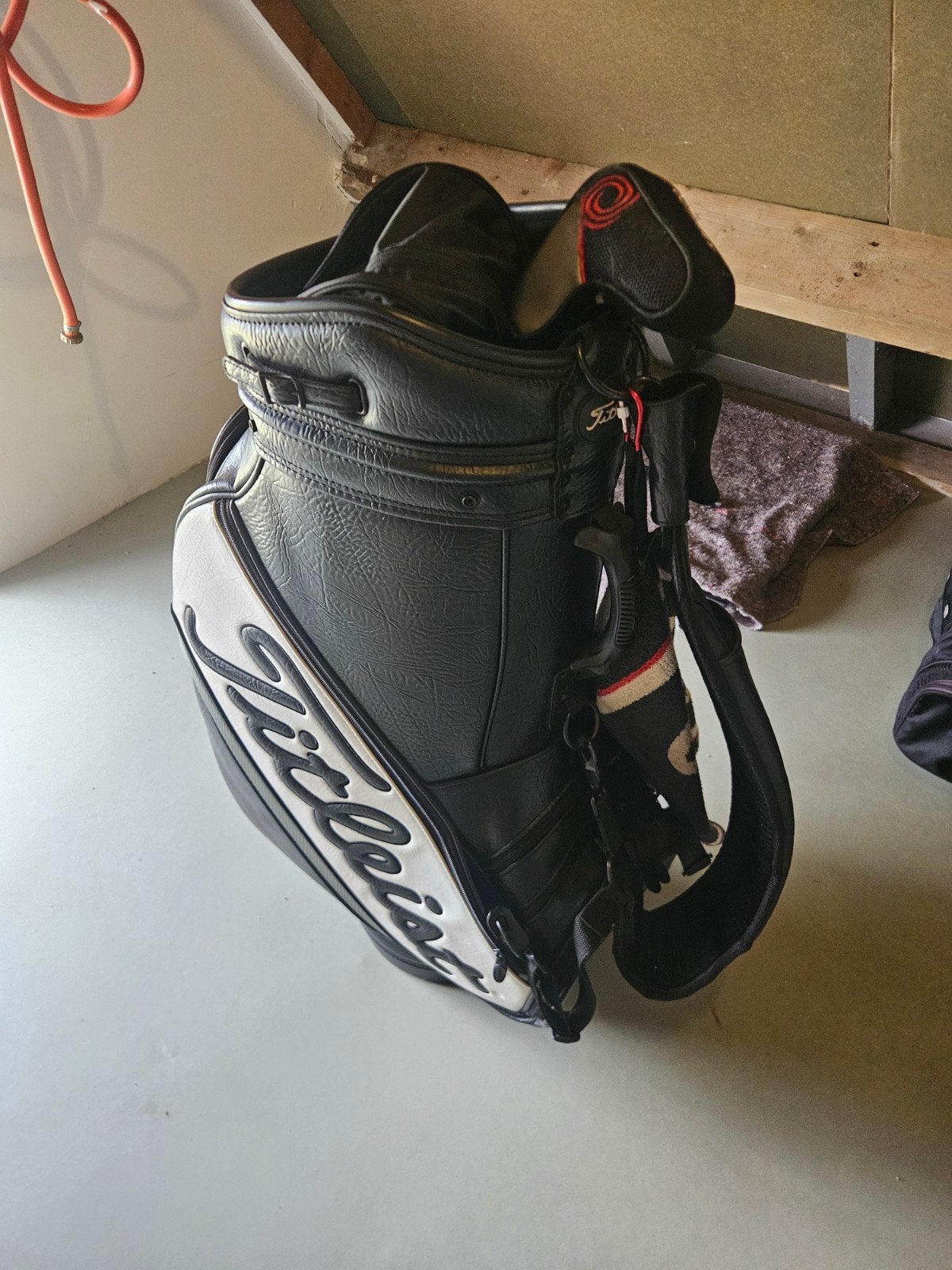 Titleist Golftas - Zwart/Wit met - van golf pro geweest!, Ophalen of Verzenden, Gebruikt, Tas