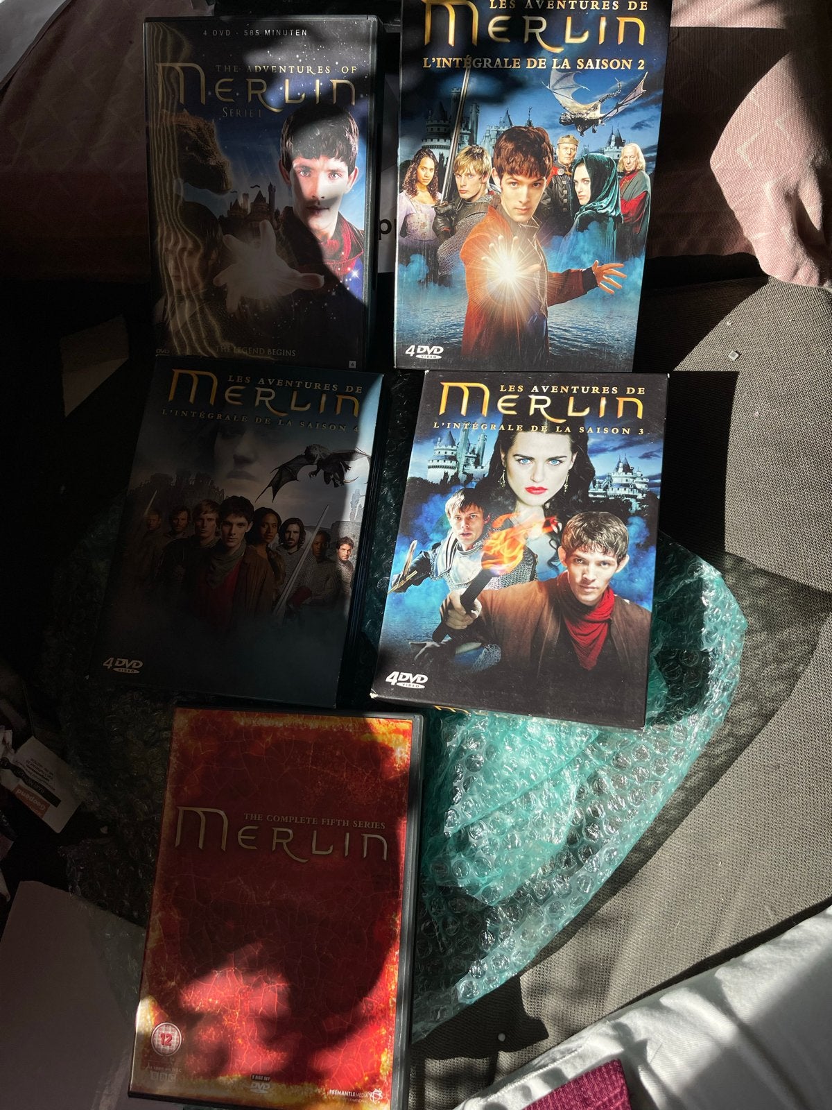 Merlin DVD Boxset - Seizoen 1, 2, 3 4 en 5 (Engels/Frans), Cd's en Dvd's, Nederlands, Fantasy, Ophalen of Verzenden, Vanaf 12 jaar