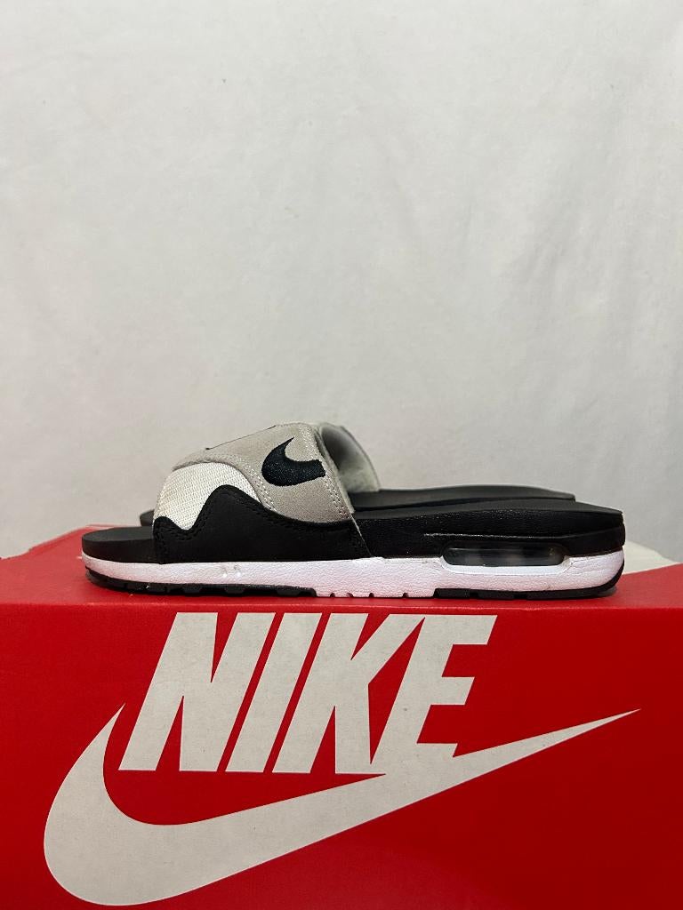 ALS NIEUW + DOOS! Maat 40 - Nike Air Max 1 Slide Black White