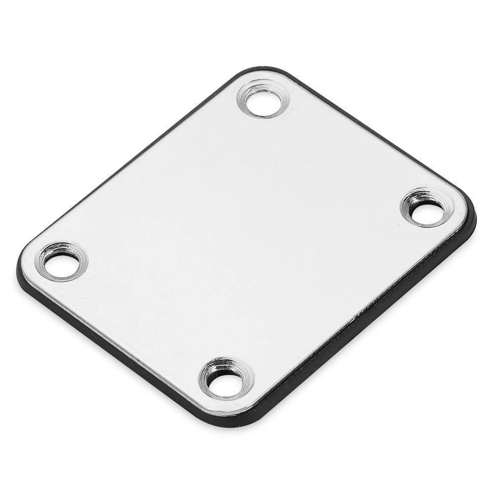 Gitaar nekplaat neckplate chroom met cover 64x51mm, Moku Custom Guitars, Nieuw, 4613CB, Ophalen of Verzenden