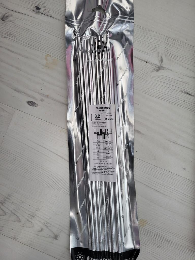 Basische elektroden 3.2mm 7018 15 stuks, Doe-het-zelf en Verbouw, Ophalen of Verzenden, Minder dan 150 ampère, Elektroden