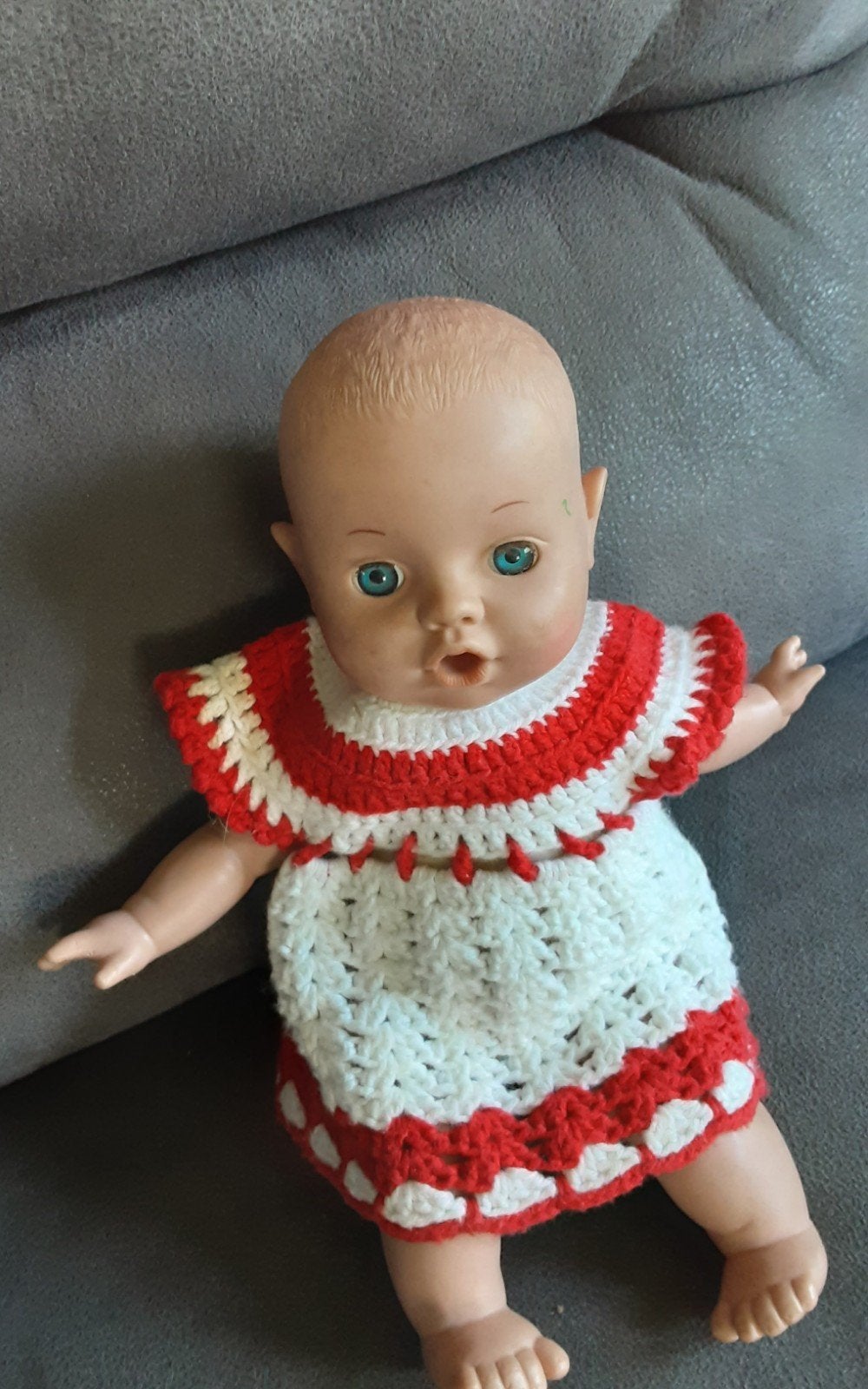 oud popje 25 cm, Verzamelen, Poppen, Ophalen of Verzenden, Gebruikt, Pop