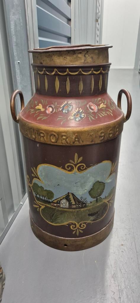Antieke Melkbus met Handgeschilderde Decoratie, Antiek en Kunst, Ophalen