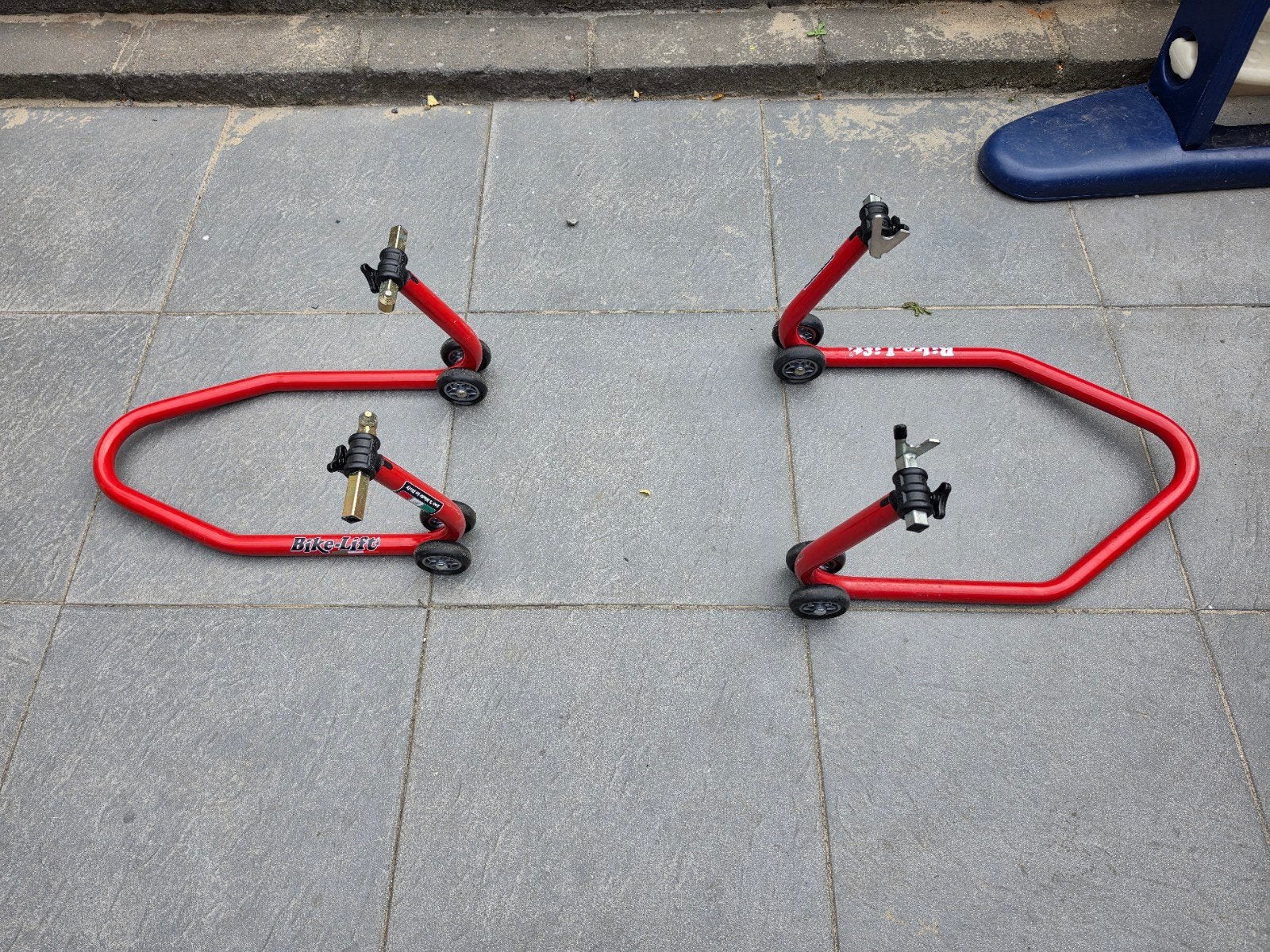 Bike-Lift paddockstands voor voor- en achterwiel., Ophalen of Verzenden