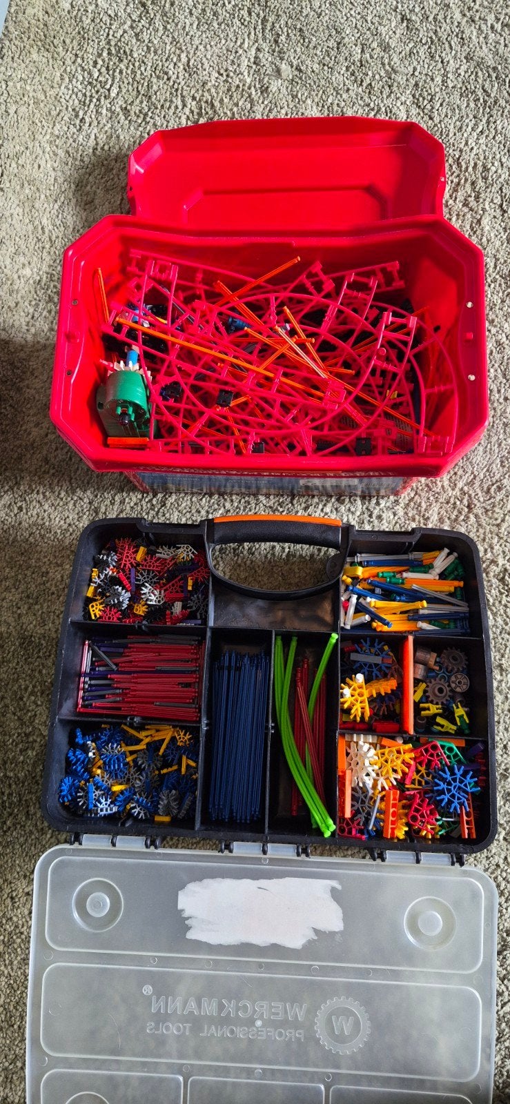 Grote partij K'nex met achtbaan onderdelen, Kinderen en Baby's, Speelgoed | Bouwstenen, Gebruikt, K'nex, Ophalen